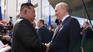 Poutine et Kim se rencontrent au cosmodrome russe de Vostotchny