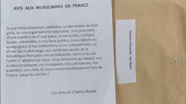 La mosquée de Nanterre a reçu une lettre de menace